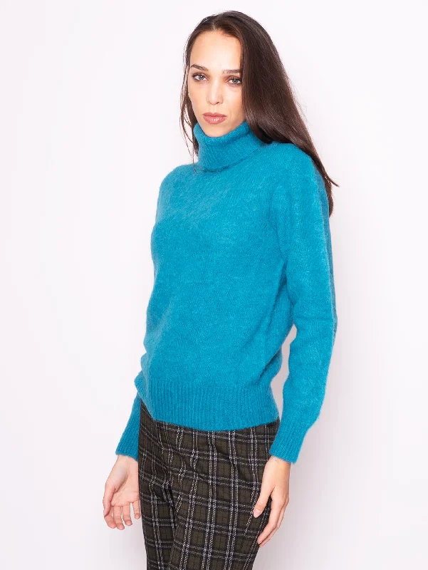 Maglia Collo Alto Blu