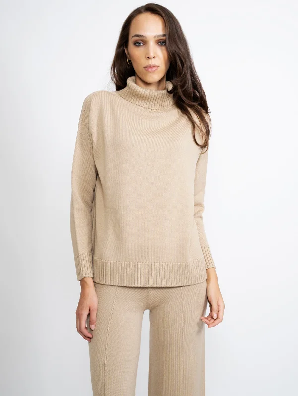 Maglia in Lana Rasata Beige