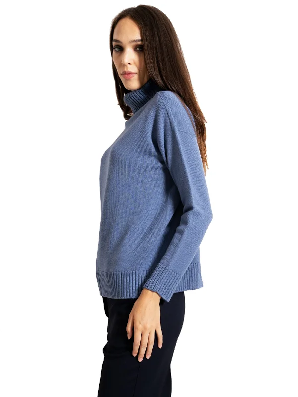 Maglia in Lana Rasata Blu