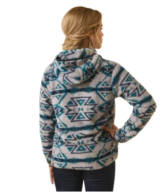 Ariat Women’s Fleece 1/4 Zip Pullover-Rocky Mt Print