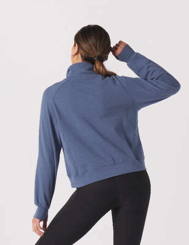 Daily Scuba 1/4 Zip: Washed Blue