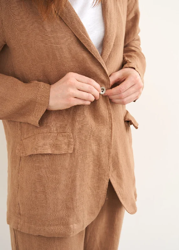 RUDY LINEN JACKET - CAMEL