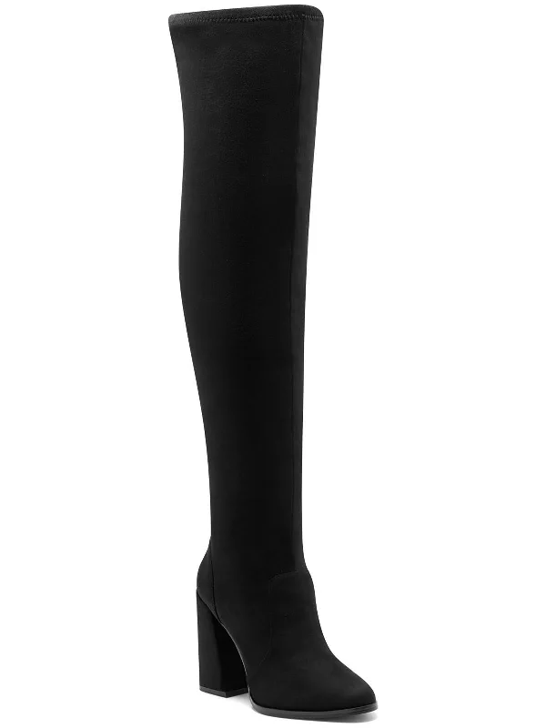 Brixten Womens Faux Suede Tall Over-The-Knee Boots