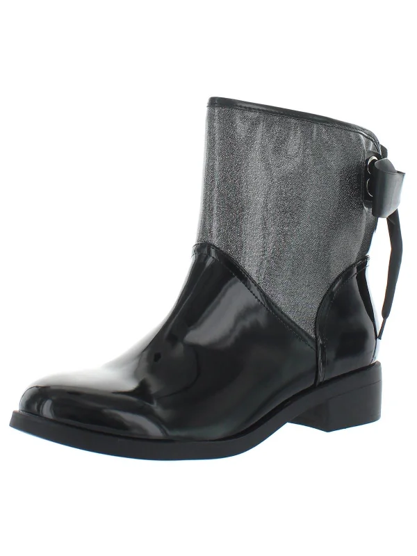 Emmy Womens Patent Metallic Rain Boots