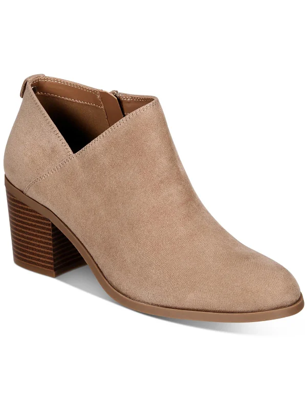 Felaa Womens Faux Suede Side Zip Ankle Boots