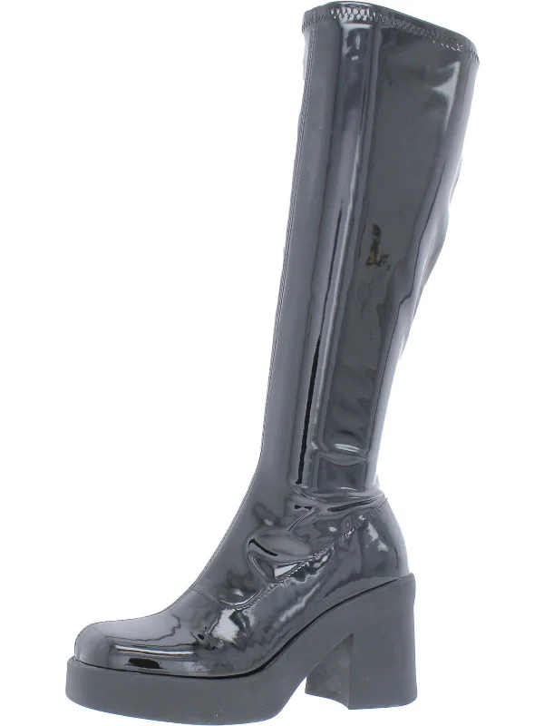 Klarisa Womens Patent Tall Knee-High Boots