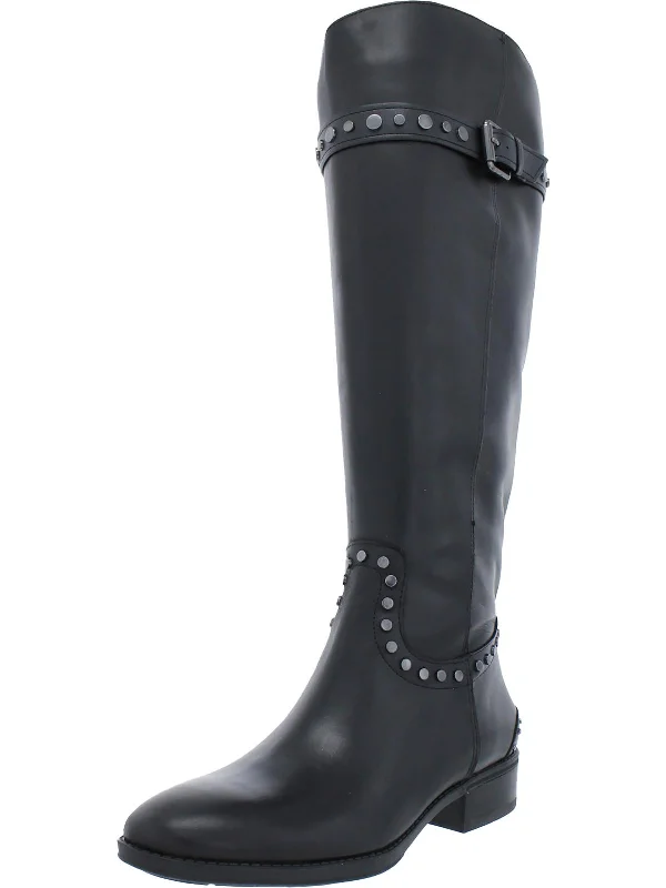 Paxton 2 Womens Leather Wide Calf Knee-High Boots