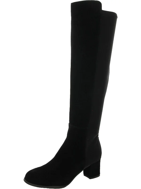 Womens Leather Dressy Knee-High Boots