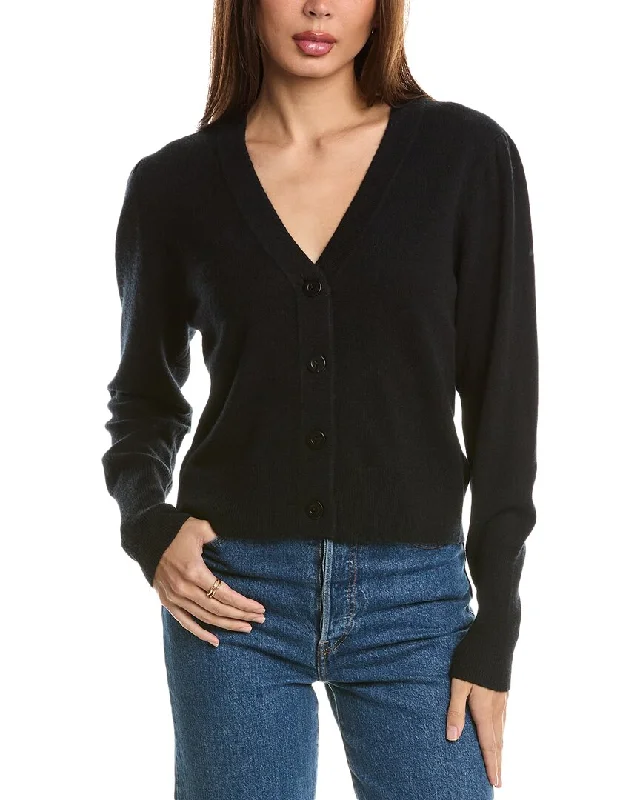 Forte Cashmere Fitted Button Cashmere Cardigan