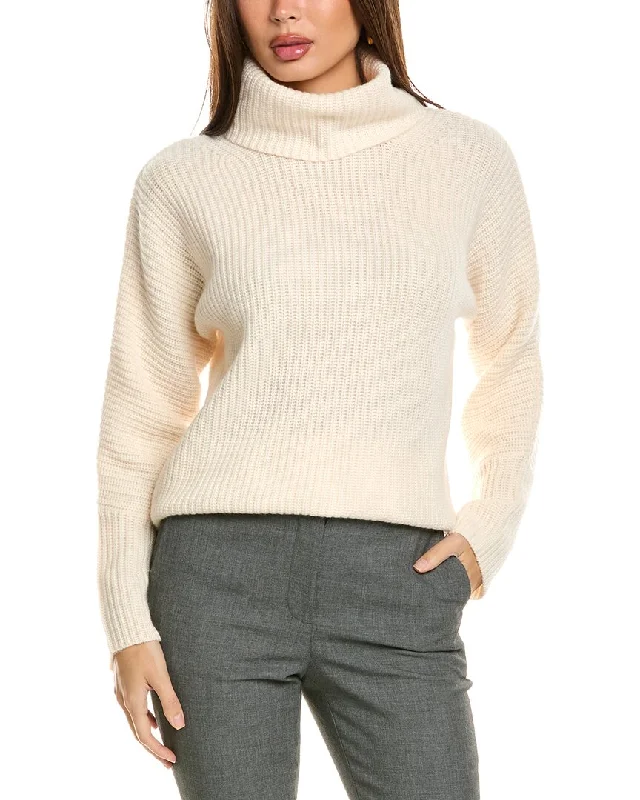 Forte Cashmere Luxe Cozy Turtleneck Wool & Cashmere-Blend Sweater