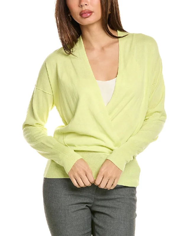 Forte Cashmere Surplice Cashmere-Blend Pullover