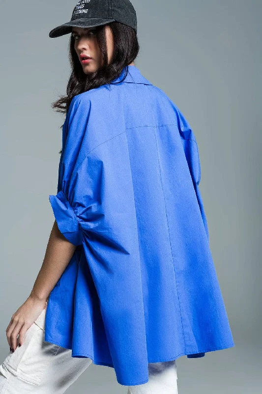 Oversized Shirt Blue