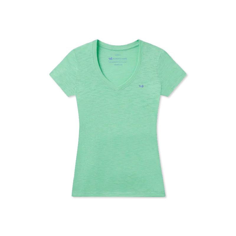 Caroline V-Neck Tee - Slub