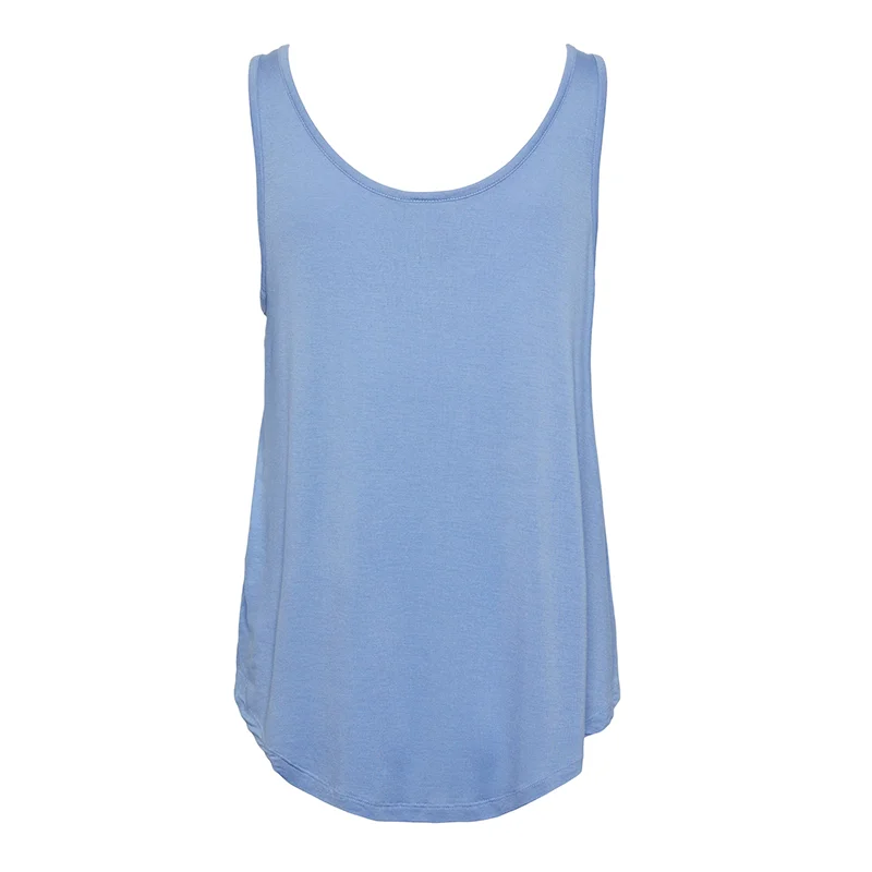 Pieces Billo Vest Top Hydrangea Blue