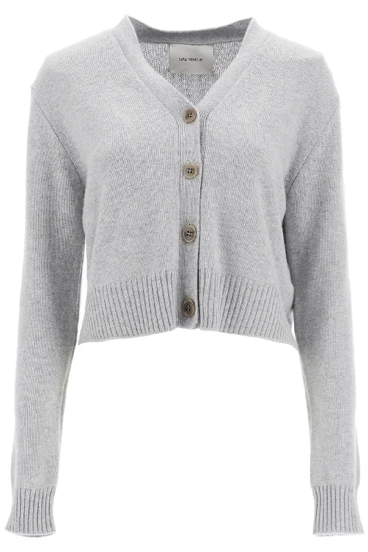 ""cropped cashmere cardigan ' 2023006 DOVE GREY