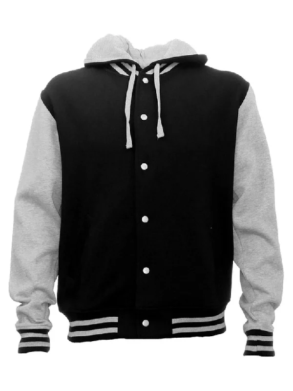 Hooded Letterman Jacket - Unisex