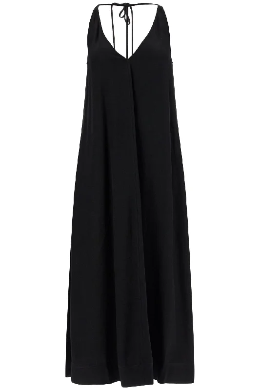 maxi dress with t-strap belt 243 WRD0122 FB0020 BLACK