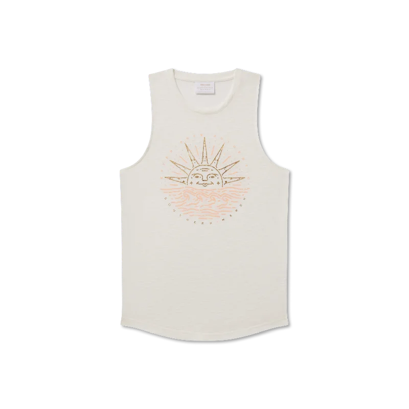 Sadie Vintage Rocker Tank - Sunset