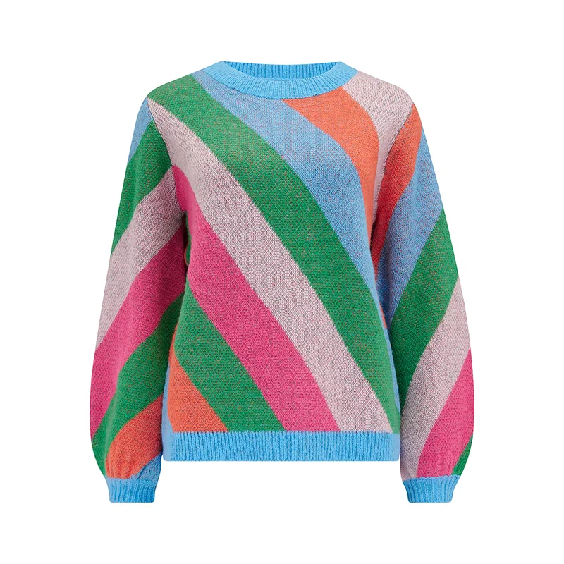 Sugarhill Essie Jumper-Multi, Diagonal Stripe