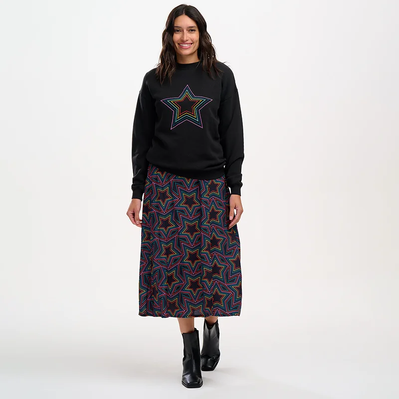 Sugarhill Noah Sweatshirt-Black, Rainbow Star