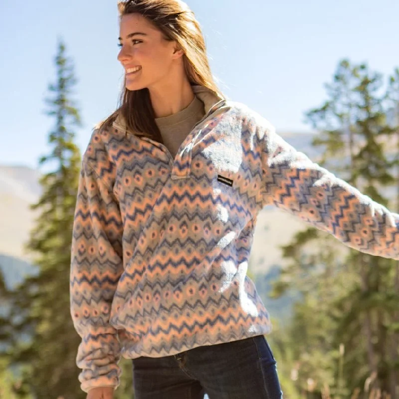 Tangier Ikat Fleece Pullover