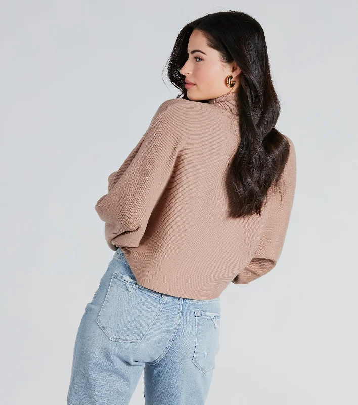 Only Cozy Vibes Turtleneck Cropped Sweater