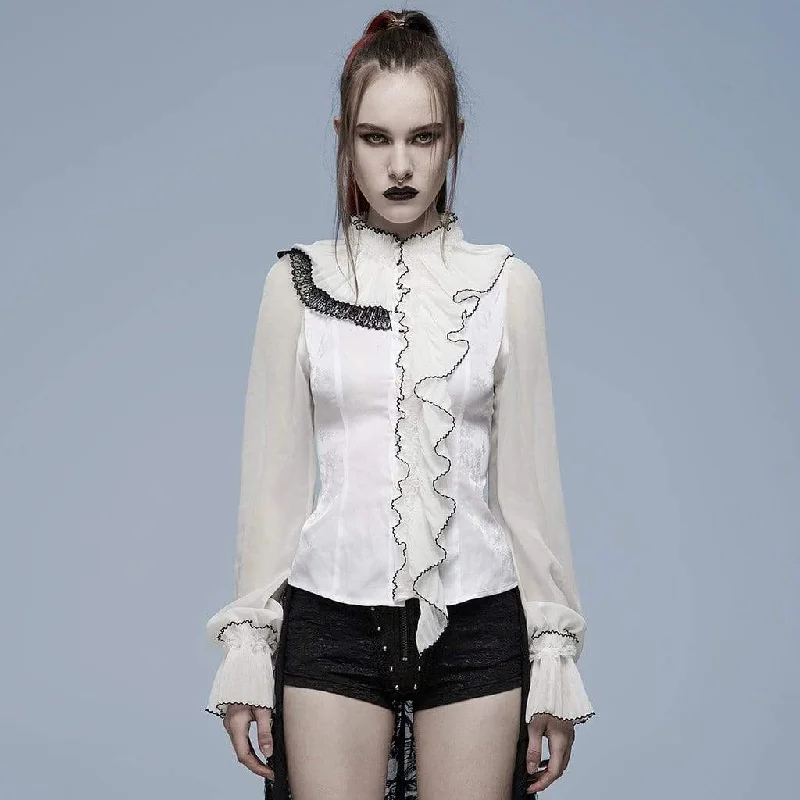 Women's Gothic Puff Sleeved Ruffle Shirt