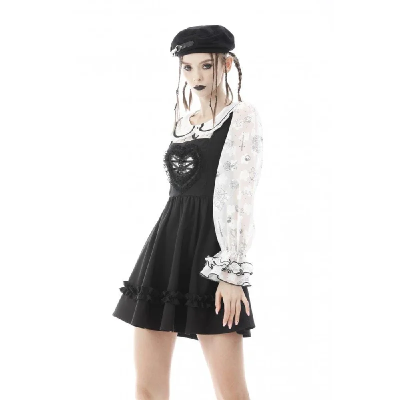 Women's Lolita Doll Collar Layered Sleeved Shirt