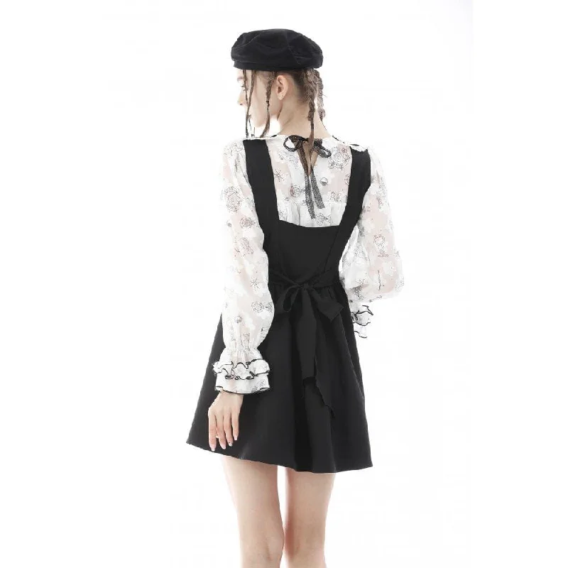 Women's Lolita Doll Collar Layered Sleeved Shirt