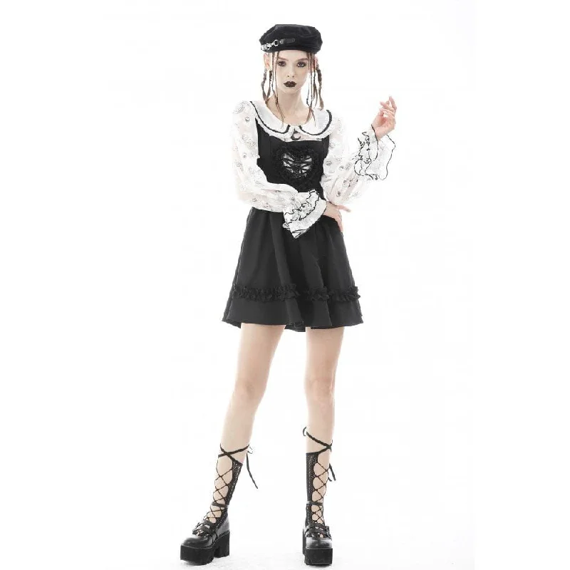 Women's Lolita Doll Collar Layered Sleeved Shirt