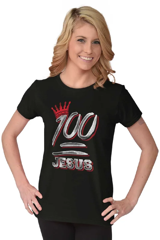 100 Jesus Ladies T Shirt