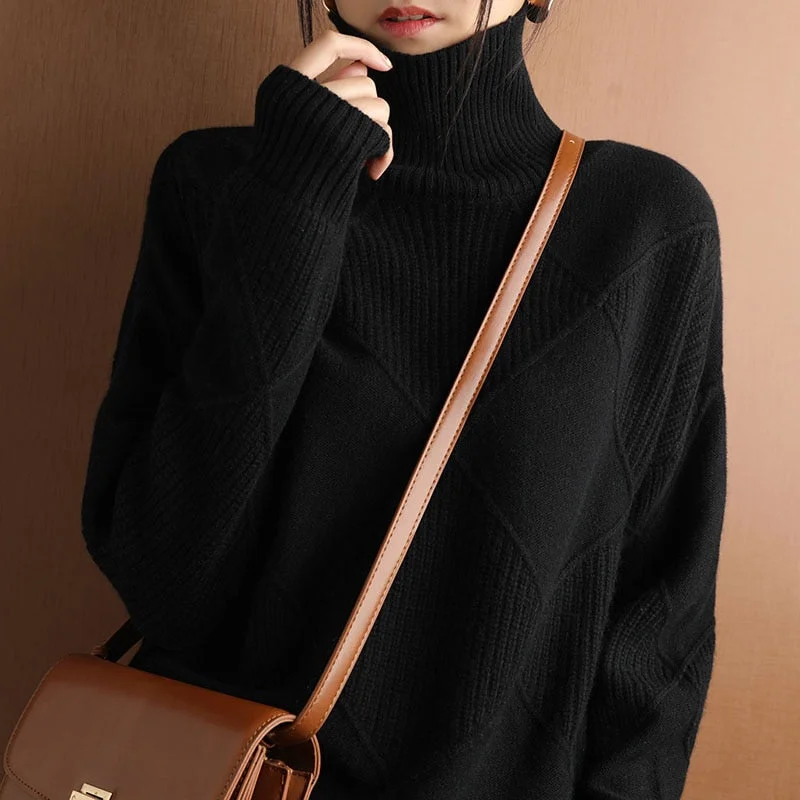 Cashmere sweater women turtleneck