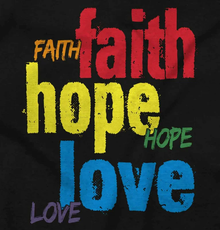 Color Faith Hope Junior Fit V-Neck T-Shirt