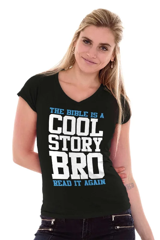 Cool Story bro Junior Fit V-Neck T-Shirt