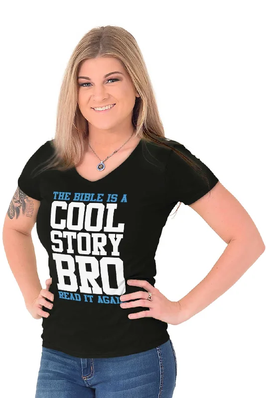 Cool Story bro Junior Fit V-Neck T-Shirt