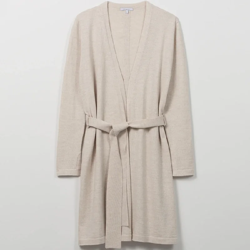 CASHWOOL KNIT CARDIGAN IN BEIGE