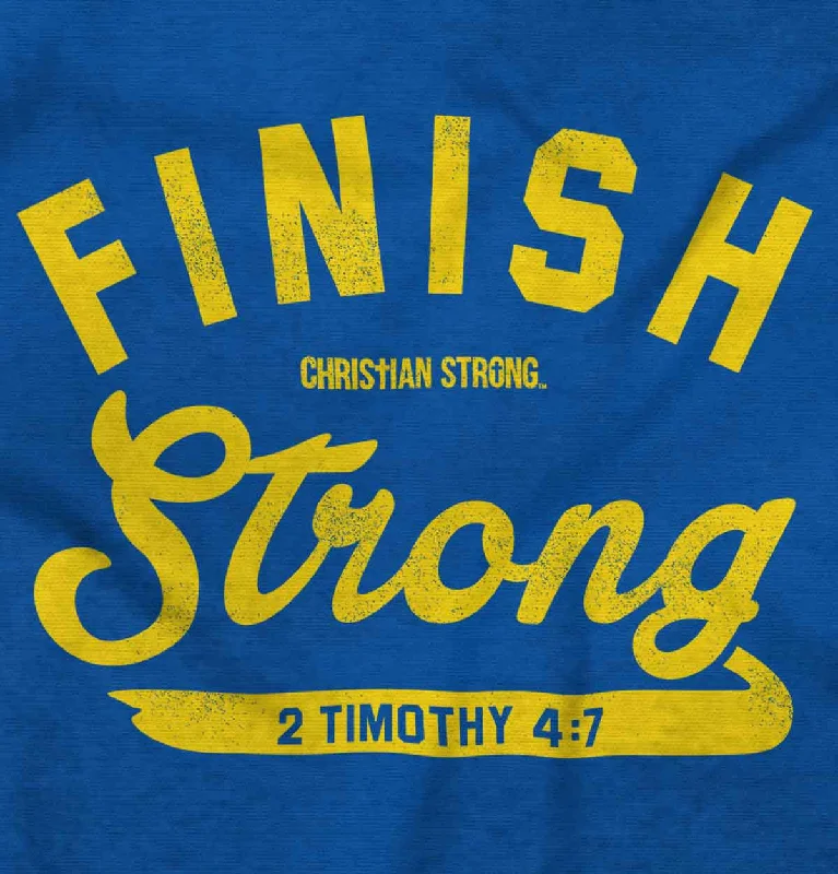 Finish Strong Scripture Crop Top Hoodie