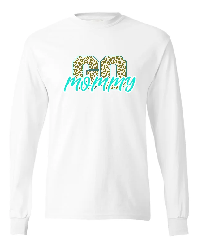 Go Mommy Drop Shoulder Crewneck Sweatshirt Graphic