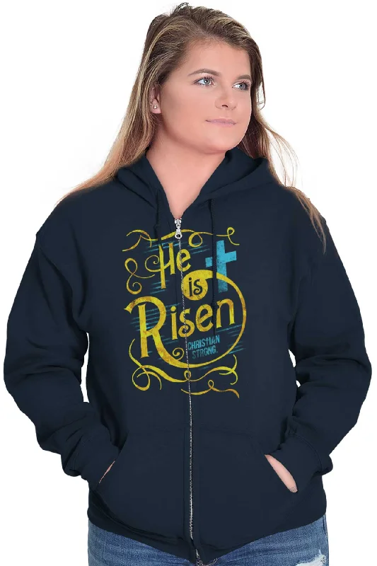 He Is Risen Zip Hoodie