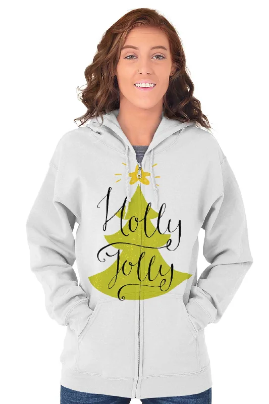 Holly Jolly Zip Hoodie