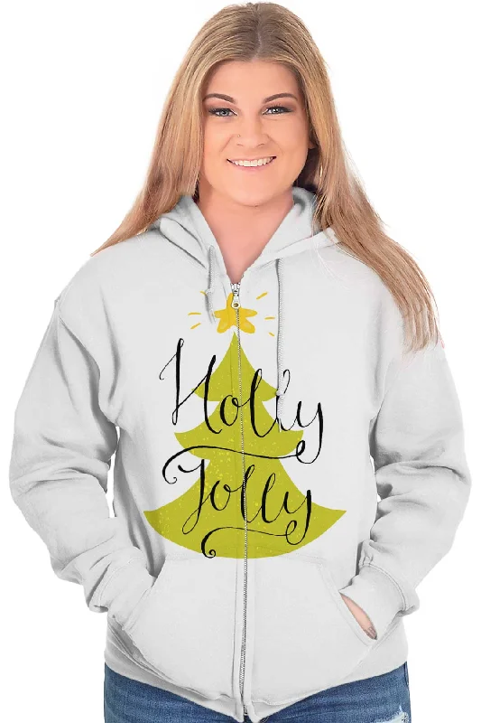 Holly Jolly Zip Hoodie