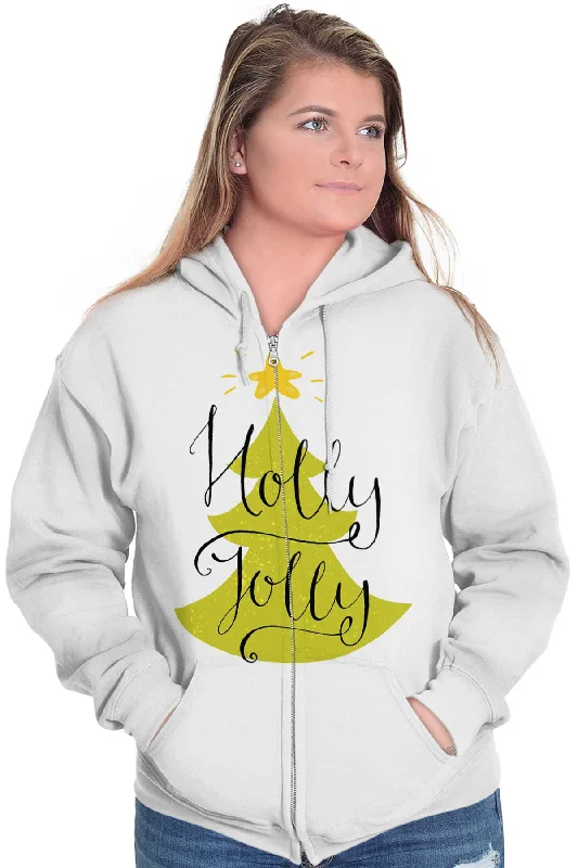 Holly Jolly Zip Hoodie