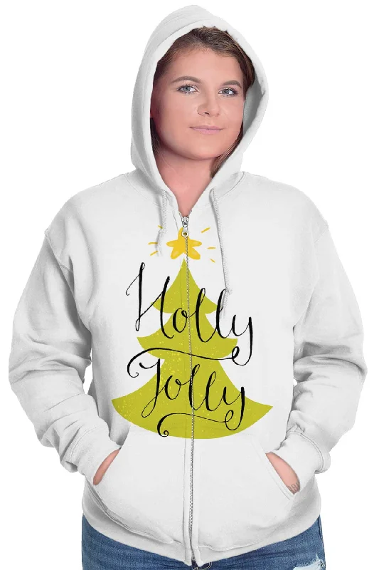 Holly Jolly Zip Hoodie