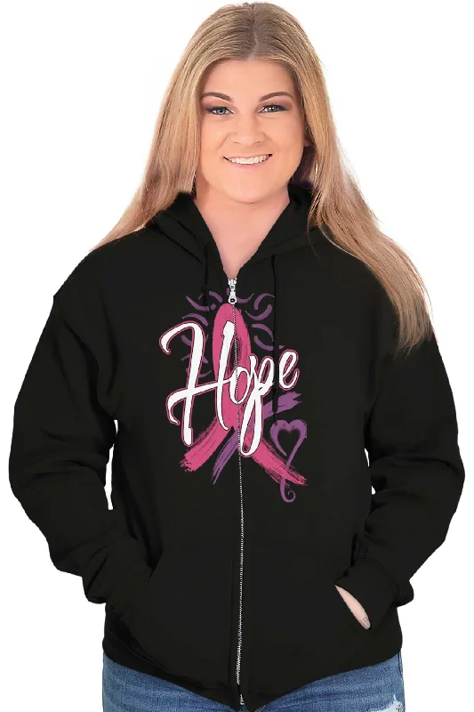 Breast Cancer Awareness Zip Hoodie