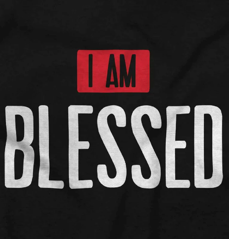 I am Blessed Junior Fit V-Neck T-Shirt