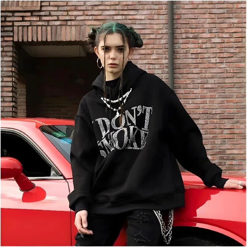 I Don't Smoke Rhinestone Hoodie