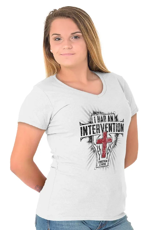 Intervention Junior Fit V-Neck T-Shirt