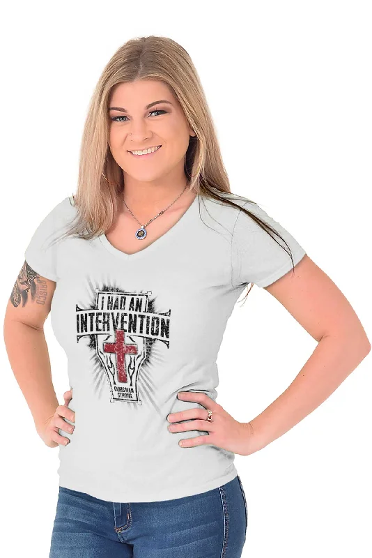 Intervention Junior Fit V-Neck T-Shirt