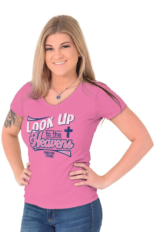 Look Up to Heavens Junior Fit V-Neck T-Shirt