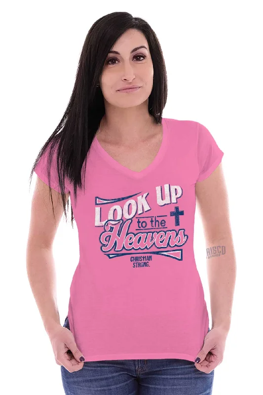 Look Up to Heavens Junior Fit V-Neck T-Shirt